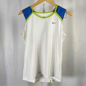 Nike Women's Medium Flowy Wide Sleeve Tank Top Neon Bright Running Track Workout